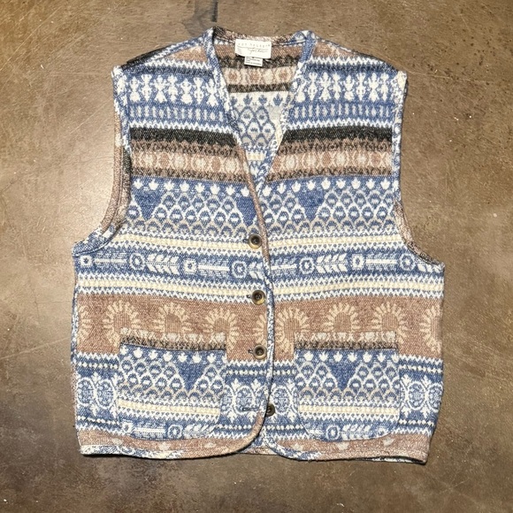 Van Heusen Sweaters - Vintage 90s Van Heusen for Her Wool Blend Vest Size M